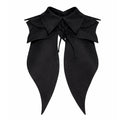 Oversized Satin Bib Collar - Black