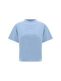 Balenciaga Logo-Printed Cotton T-Shirt — Blue