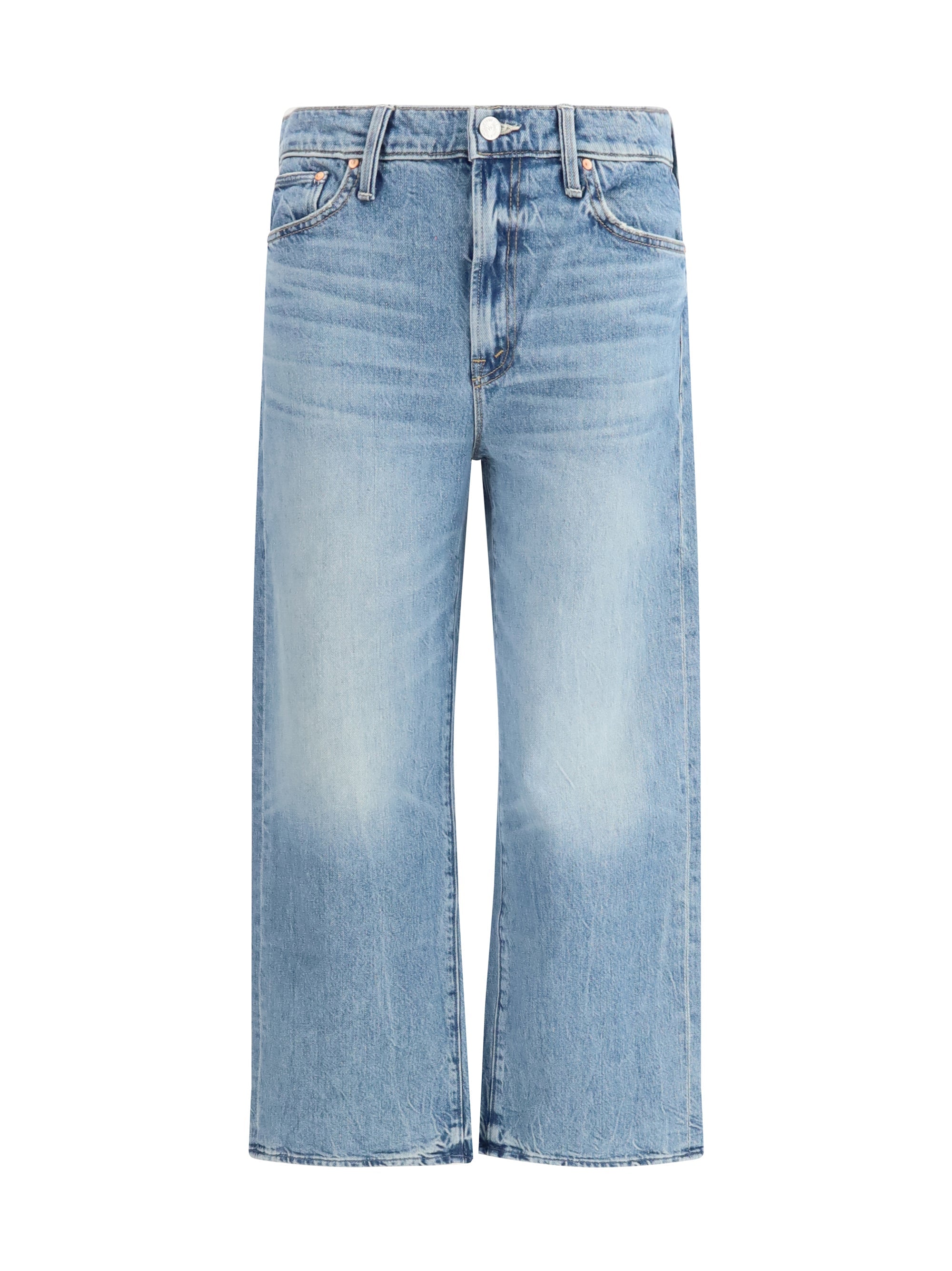Mother Denim Dodger Flood Jeans — Blue