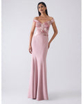Moulded Metallic Pink Gown By KYNAH, Luxury Indian Fashion & Bridal Wear
