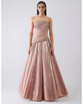 Structured Crystalvein Pink Corset And Skirt By KYNAH, Luxury Indian Fashion & Bridal Wear