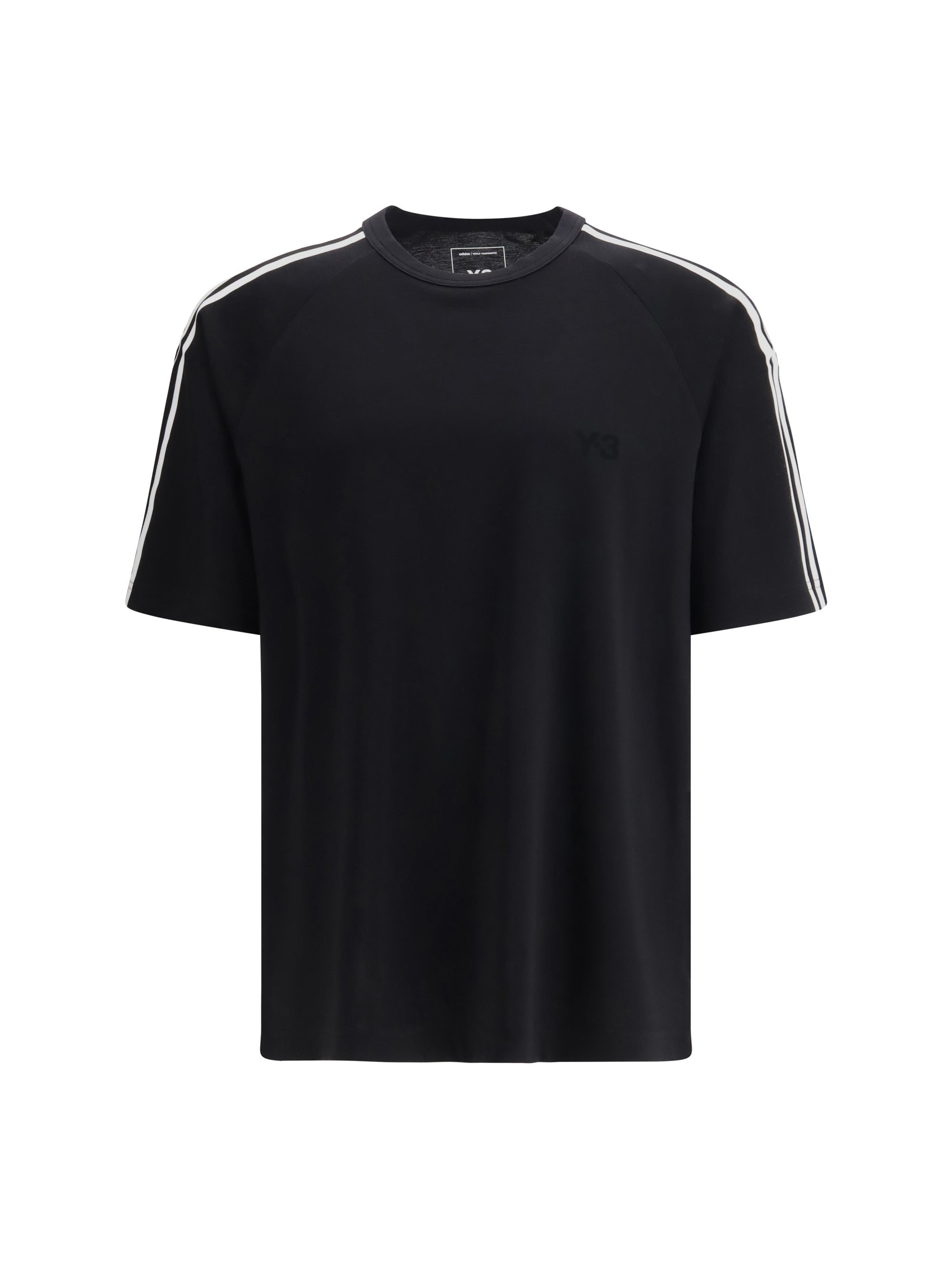 Y-3 3-Stripe Striped T-Shirt — Black