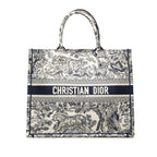 Large Canvas Embroidered Dioriviera Toile De Jouy Book Tote
