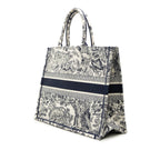Large Canvas Embroidered Dioriviera Toile De Jouy Book Tote