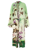 F.r.s. - For Restless Sleepers Wildflowers Print Silk Dress — green