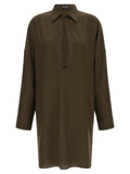 Tom Ford Silk Crêpe de Chine Tunic — Olive