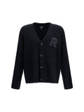 Represent Alpaca Blend Knit Cardigan — Black