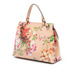Small Calfskin Blooms Bamboo Daily Satchel