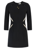 Elisabetta Franchi Cut-Out Crew Neck Sheath Dress — Black