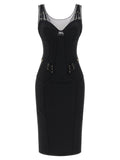 Elisabetta Franchi Bustier Corset Dress — Black