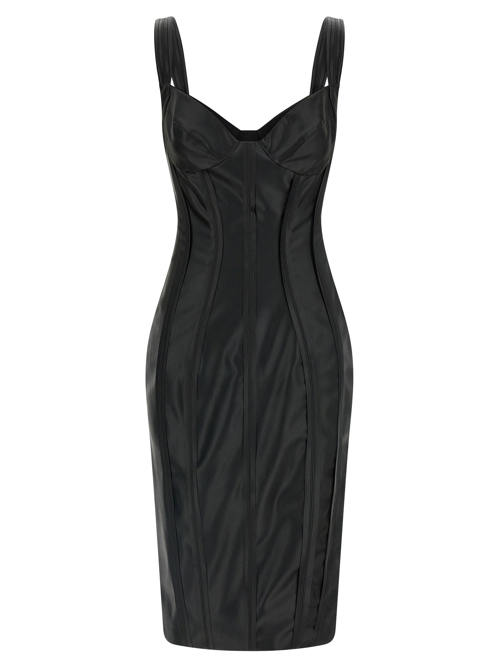 Elisabetta Franchi Corset Bustier Dress — Black