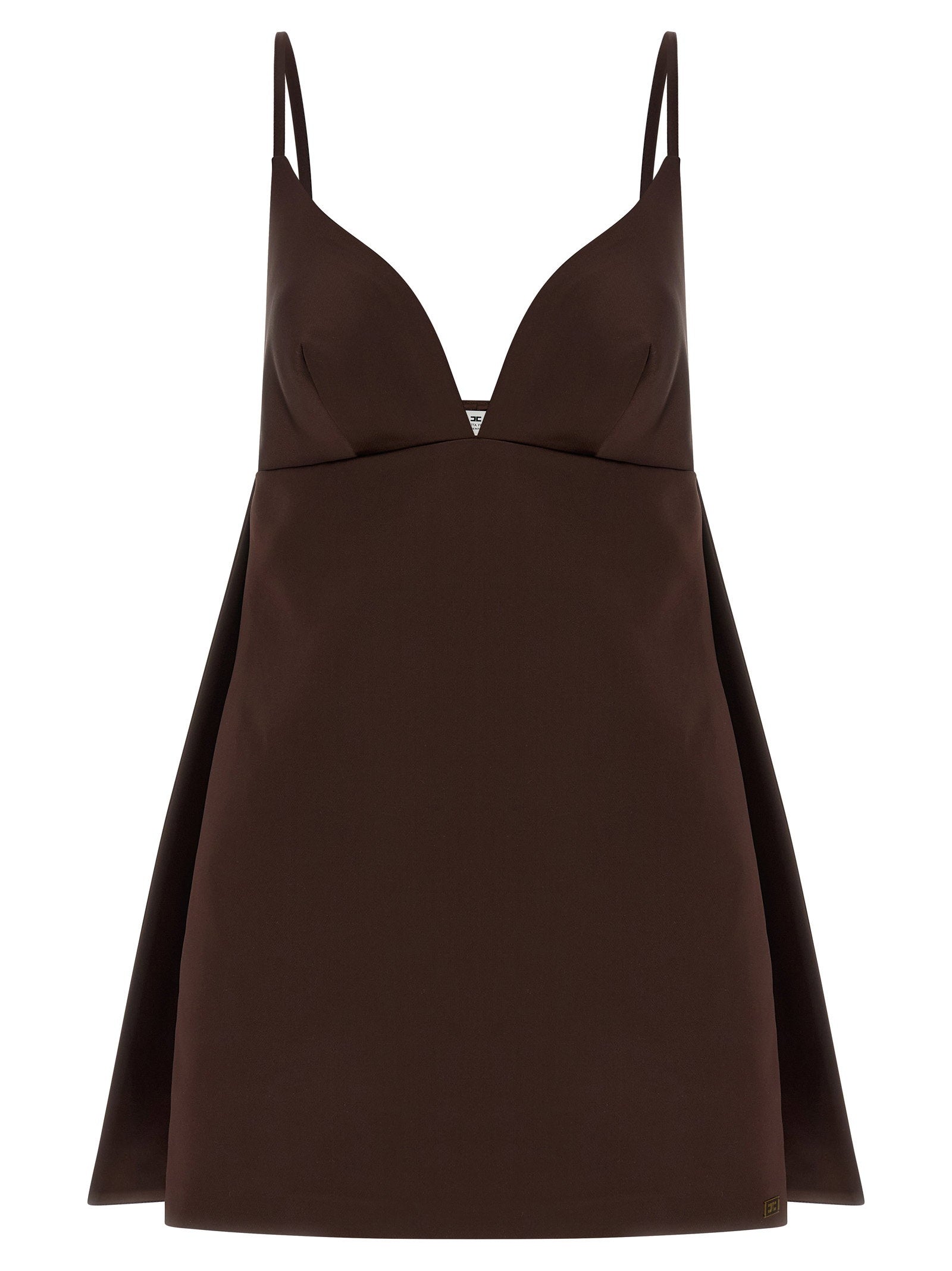 Elisabetta Franchi Duchesse Dress — Brown