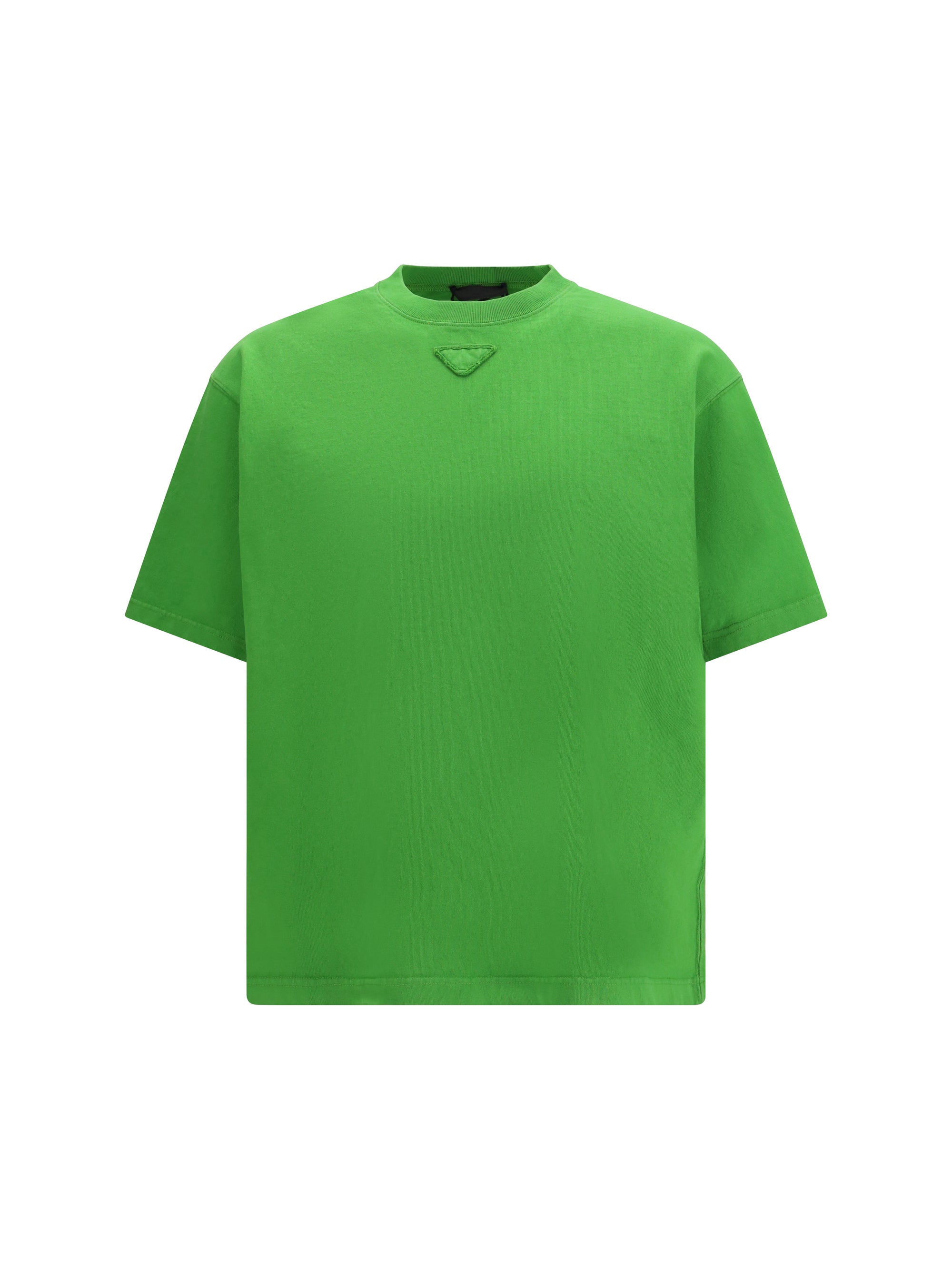 Prada Cotton Crew Neck T-Shirt — Green