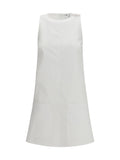 CourrèGes Halter Neckline Cotton Dress — White