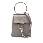 Mini Calfskin and Suede Faye Bracelet Bag