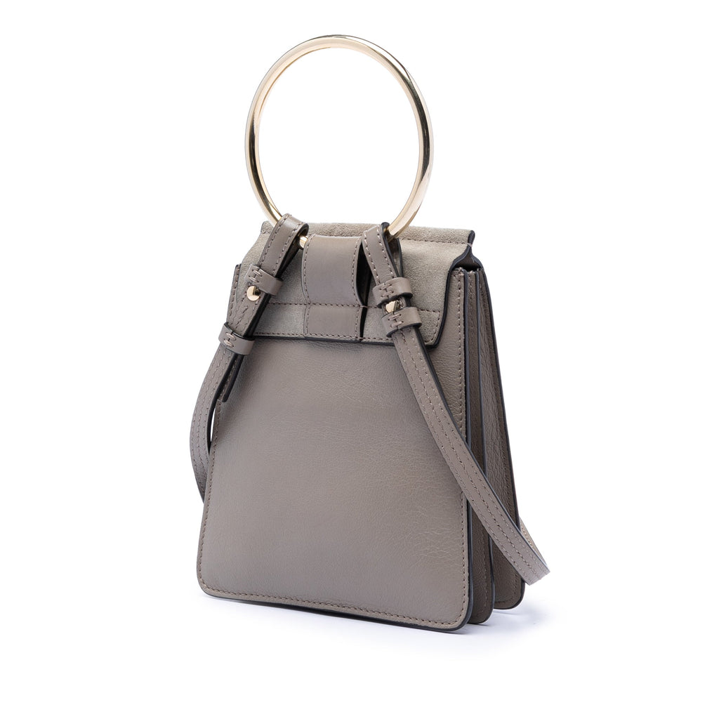 Mini Calfskin and Suede Faye Bracelet Bag