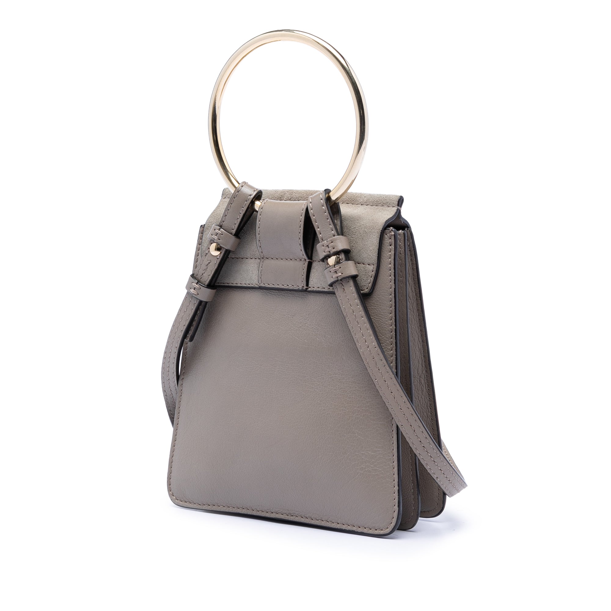 Mini Calfskin and Suede Faye Bracelet Bag