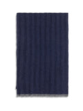 Bufanda de cachemir acanalada Brunello Cucinelli — Azul marino