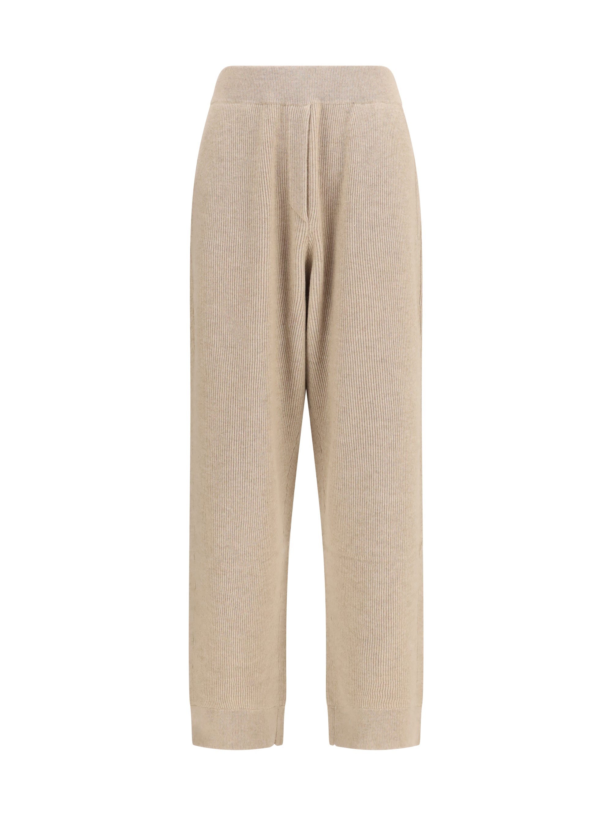 Brunello Cucinelli Cashmere Trousers — Beige