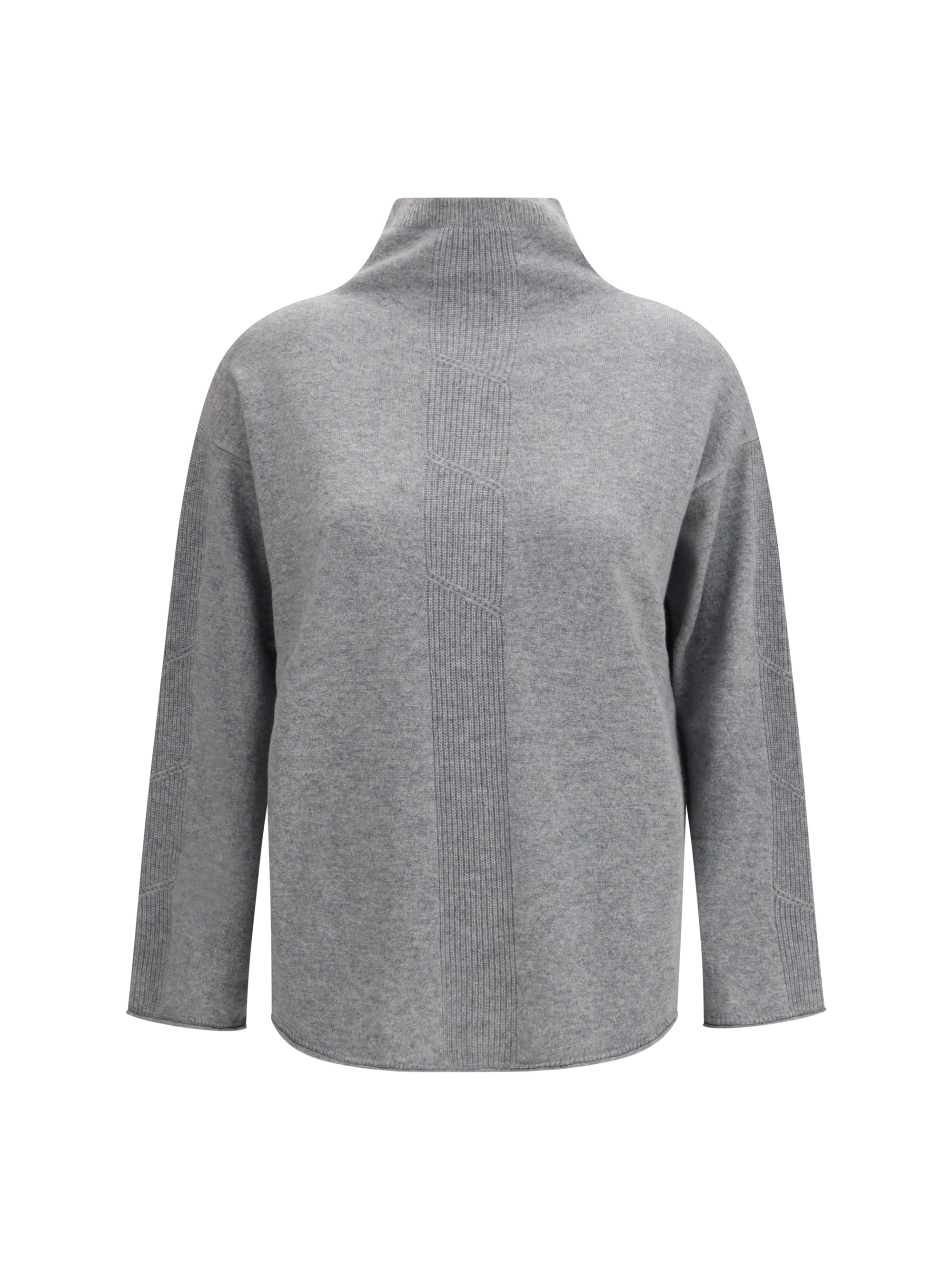 Max Mara Pure Cashmere Turtleneck Sweater — Gray