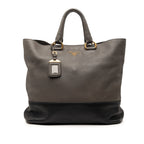 Bicolor Vitello Daino Open Convertible Tote