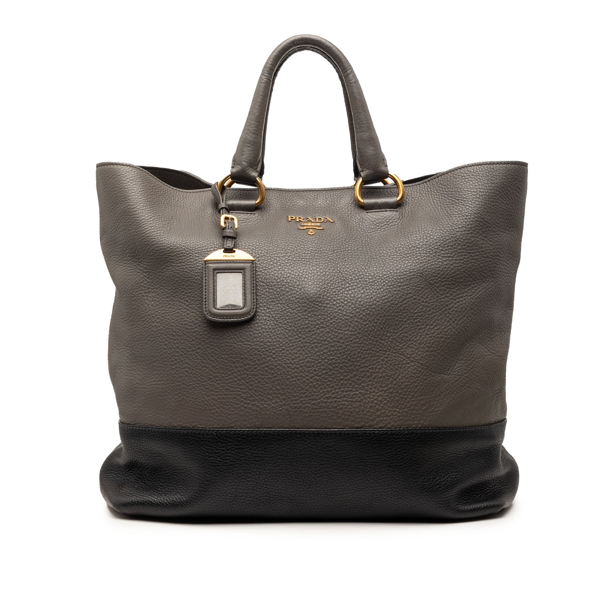 Bicolor Vitello Daino Open Convertible Tote