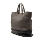 Bicolor Vitello Daino Open Convertible Tote