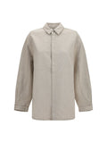 Jacquemus Hemp Denim Shirt — Beige