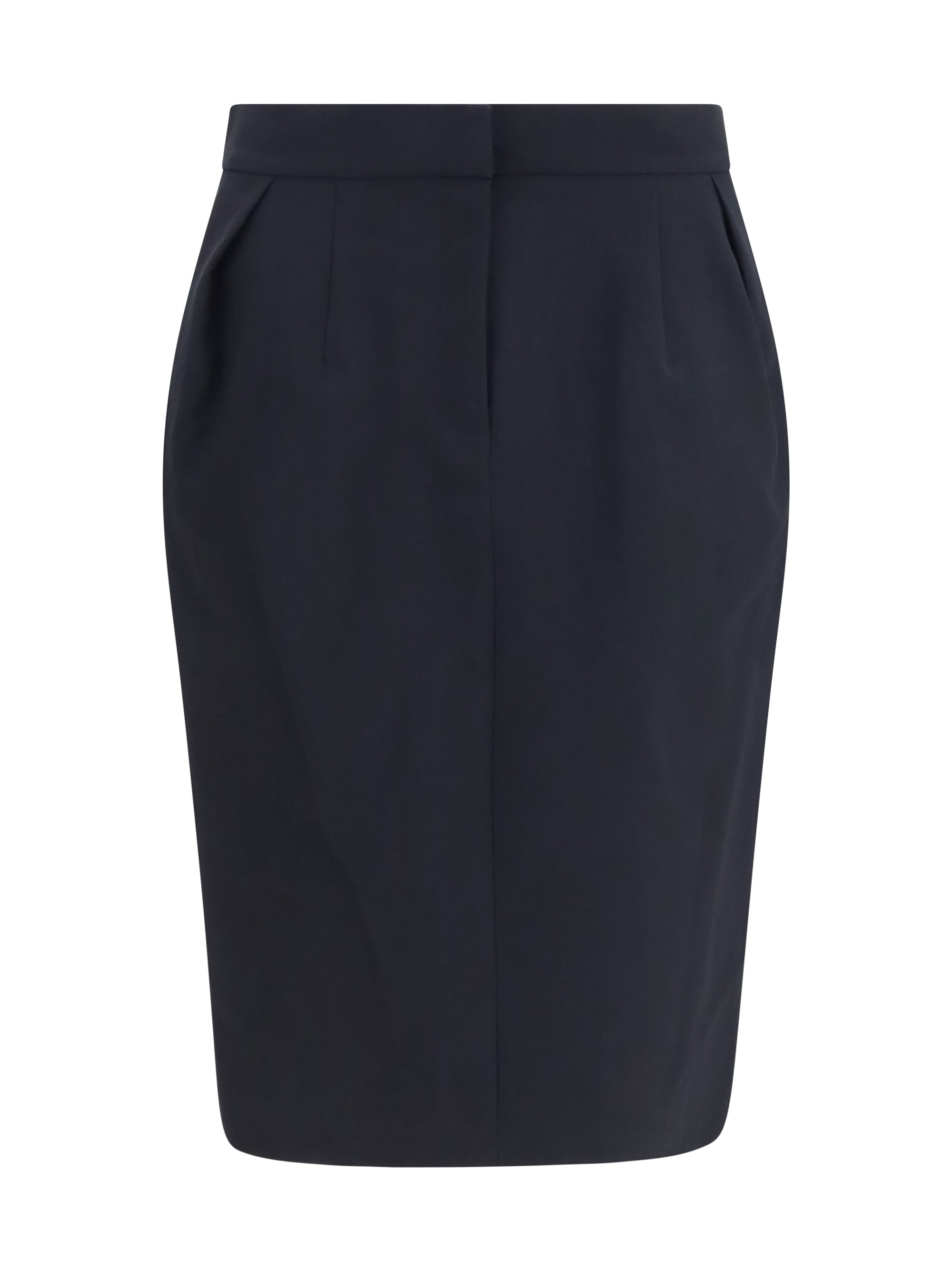 Magda Butrym Pleated Cotton Skirt — Black