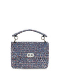 Valentino Garavani Rockstud Spike Top Handle Bag — Blue
