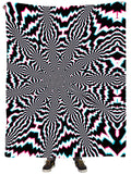 Fractal Ripples Plush Blanket