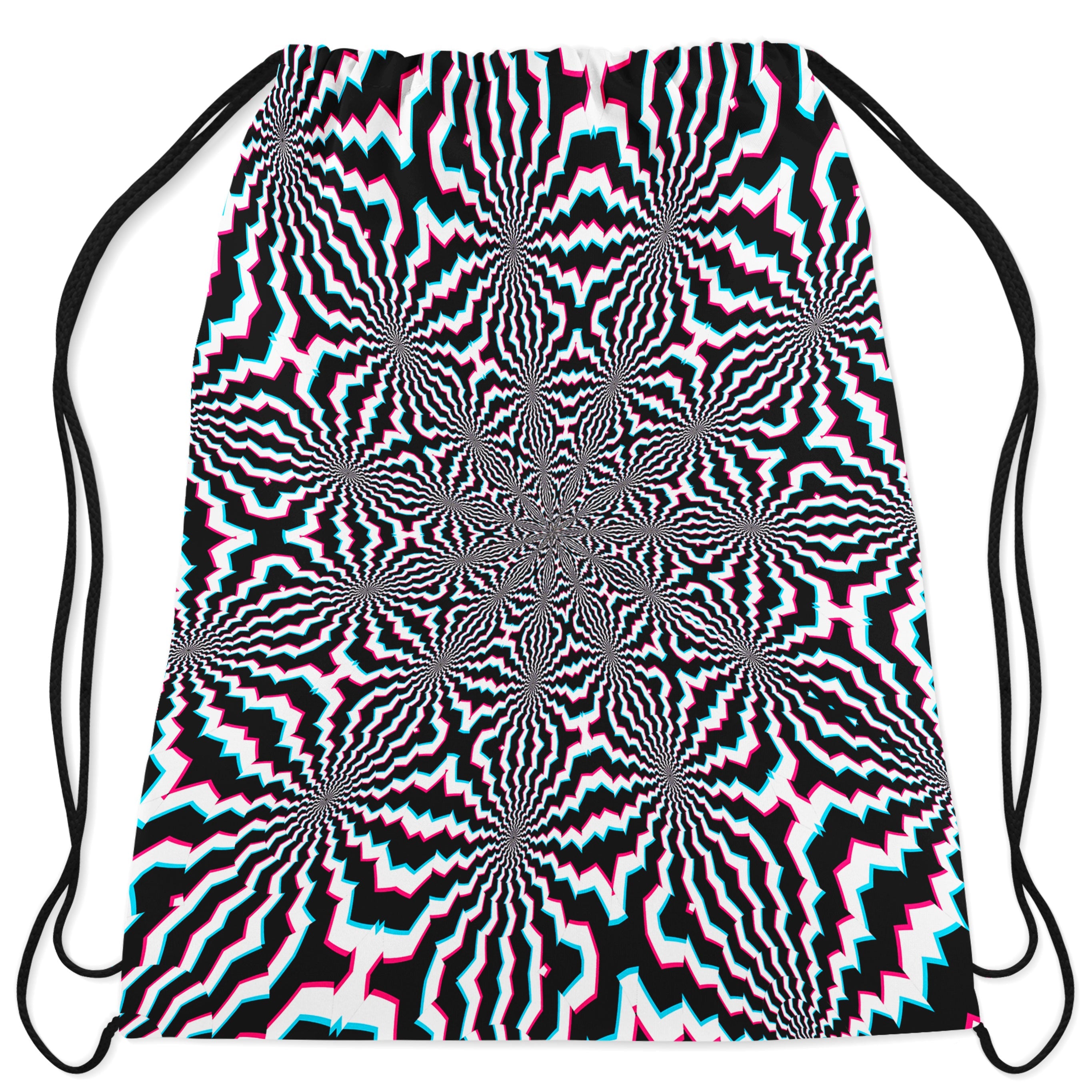 Fractal Ripples Drawstring Bag