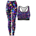8-Bit Confetti Rave Bra and Leggings Combo
