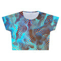 Aqua Plasma Crop Tee