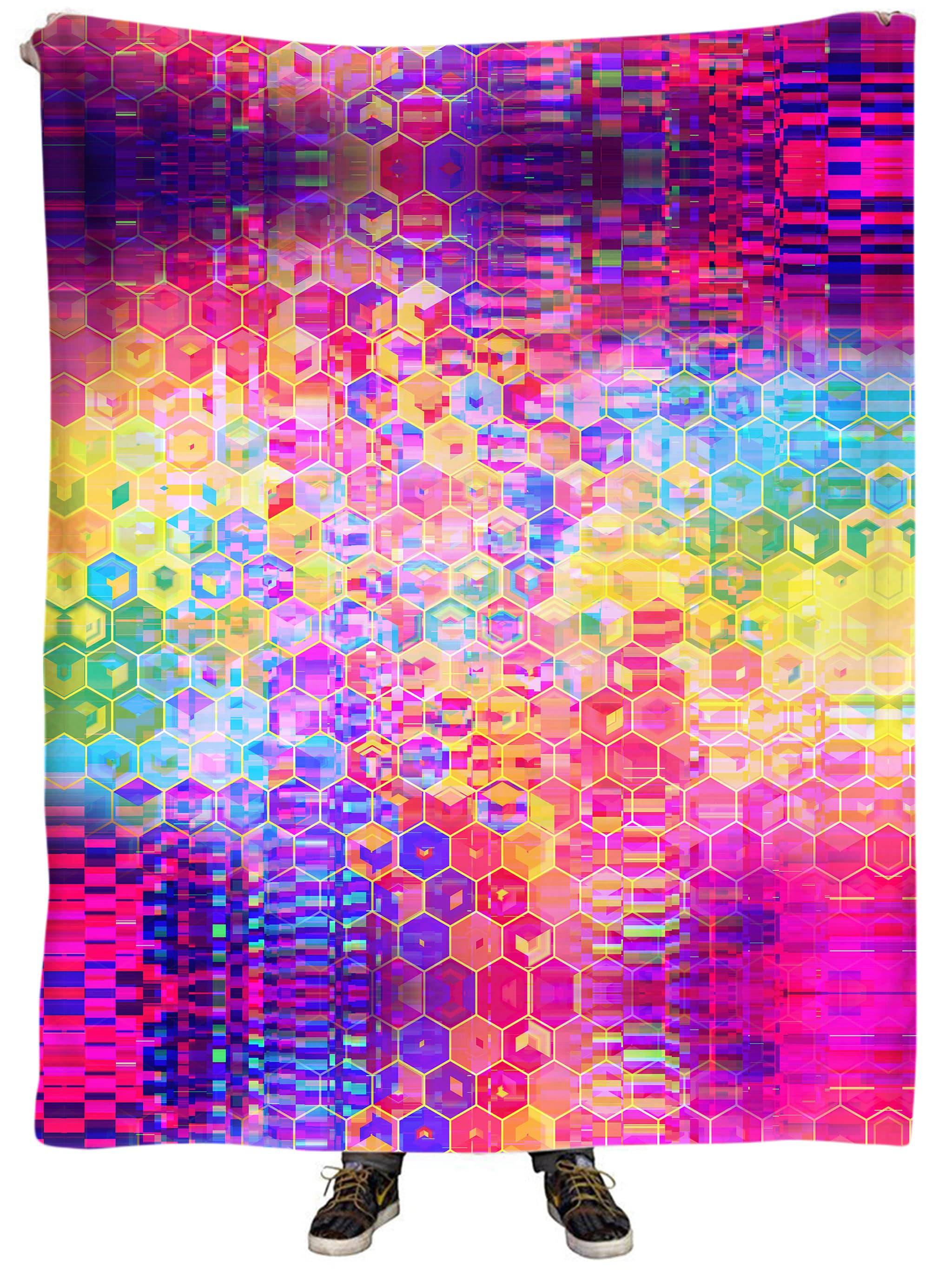 Spectral Cubes Plush Blanket