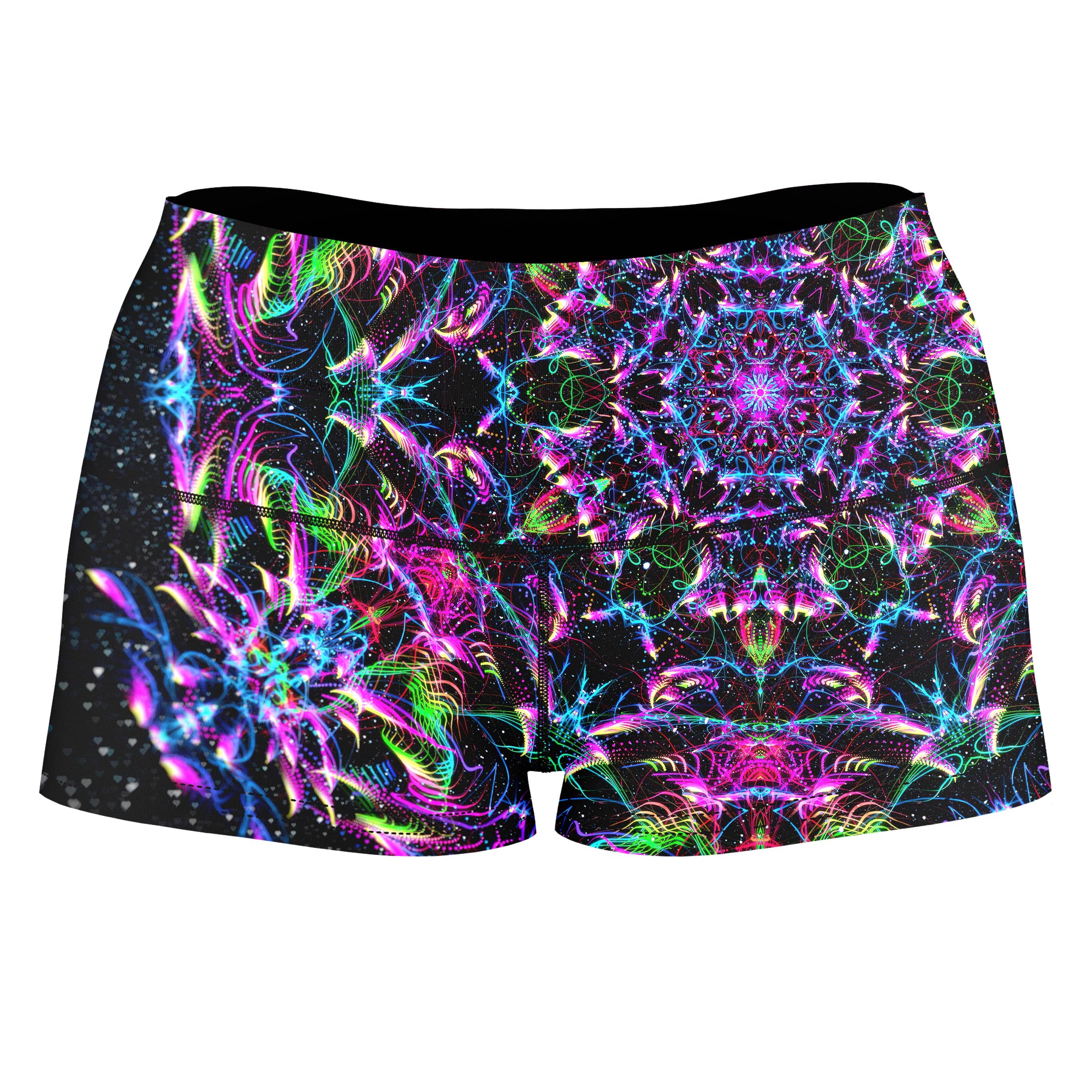 Purp Geometric High-Waisted Women's Shorts
