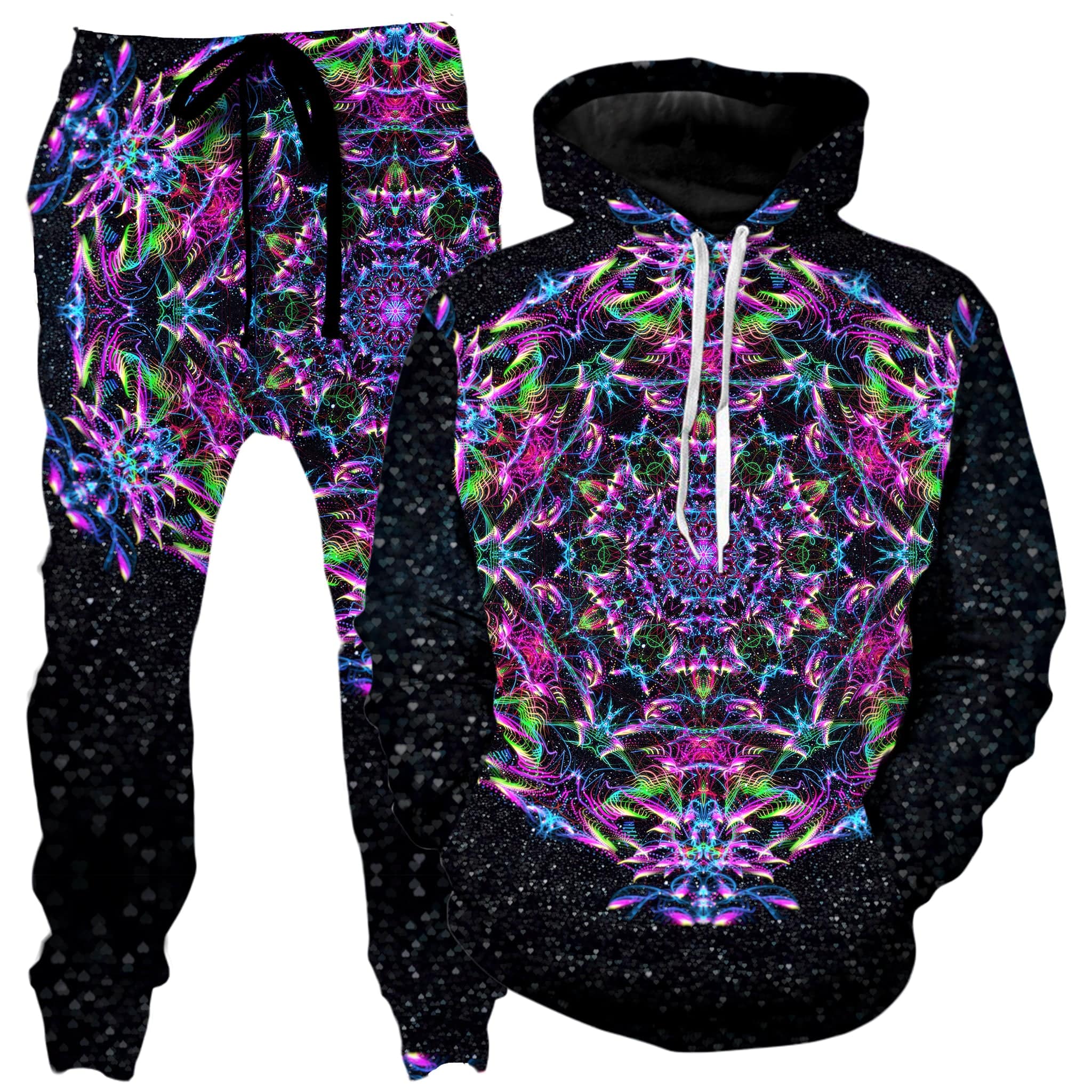 Purp Geometric Hoodie and Joggers Combo
