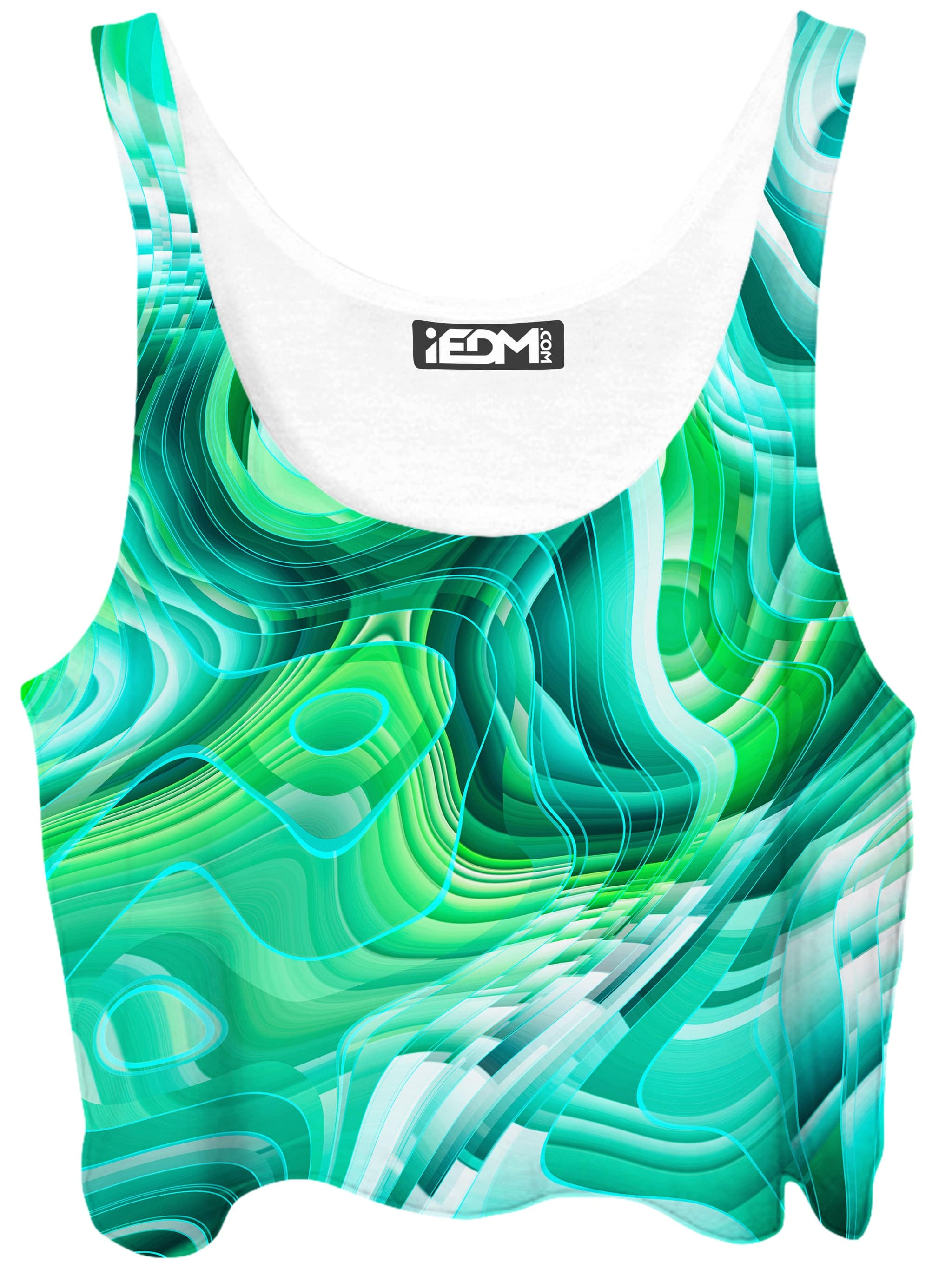 Green Schism Crop Top