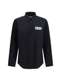 Versace Jeans Couture Logo-Patch Cotton Shirt — Black