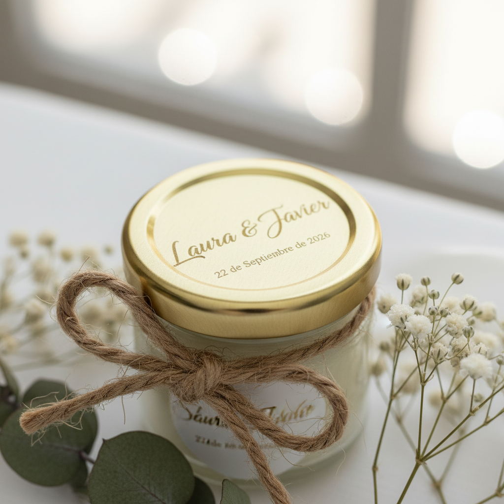 Depósito Reserva – Mini Vela Personalizada para Bodas