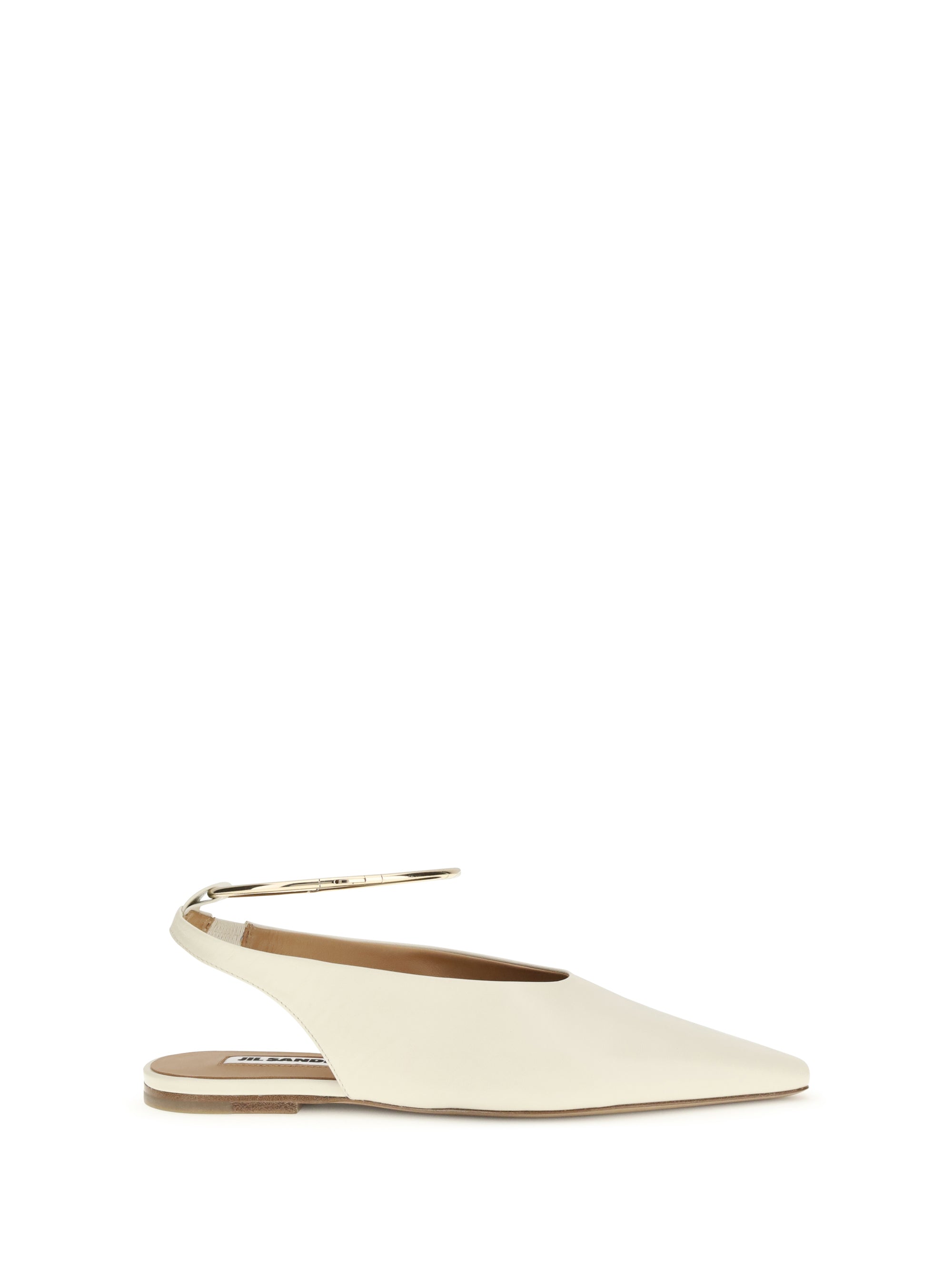 Jil Sander Ring Flat — Beige