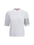 Thom Browne 4-Bar Striped T-Shirt — White