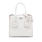 Mini Scamosciato Trimmed Glace Calf Twin Pocket Satchel