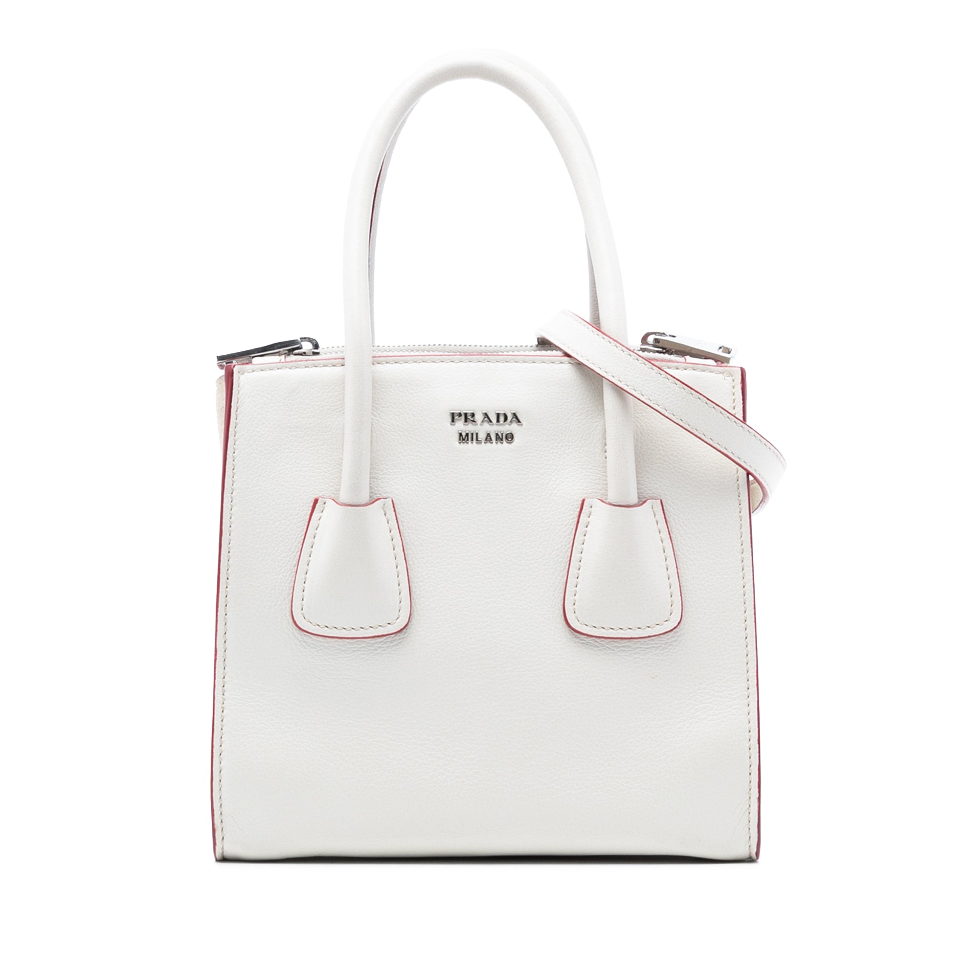 Mini Scamosciato Trimmed Glace Calf Twin Pocket Satchel
