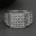 Grid Cluster Diamond Ring For Men's
