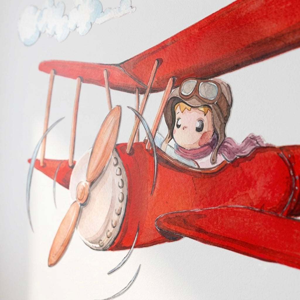Vinilo Decorativo Infantil PEPO EL AVIADOR - SUEÑOS DE CIGUEÑA