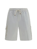 Brunello Cucinelli Cotton Cargo Cargo Shorts — White