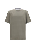 Brunello Cucinelli Cotton Crew-Neck T-Shirt — Green