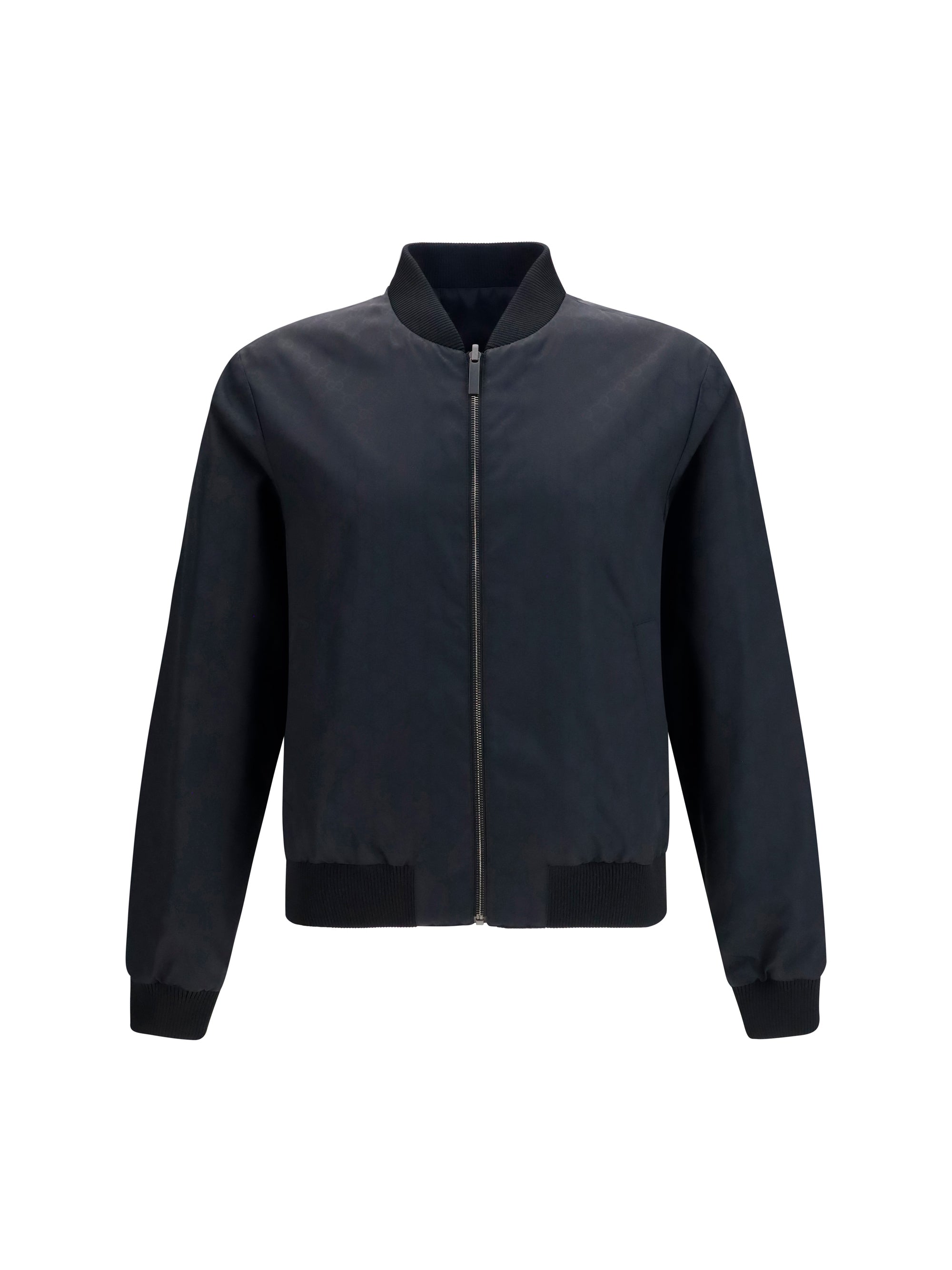 Gucci Reversible Silk Faille Jacket — Black