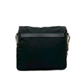 Saffiano Trimmed Tessuto Shoulder Bag